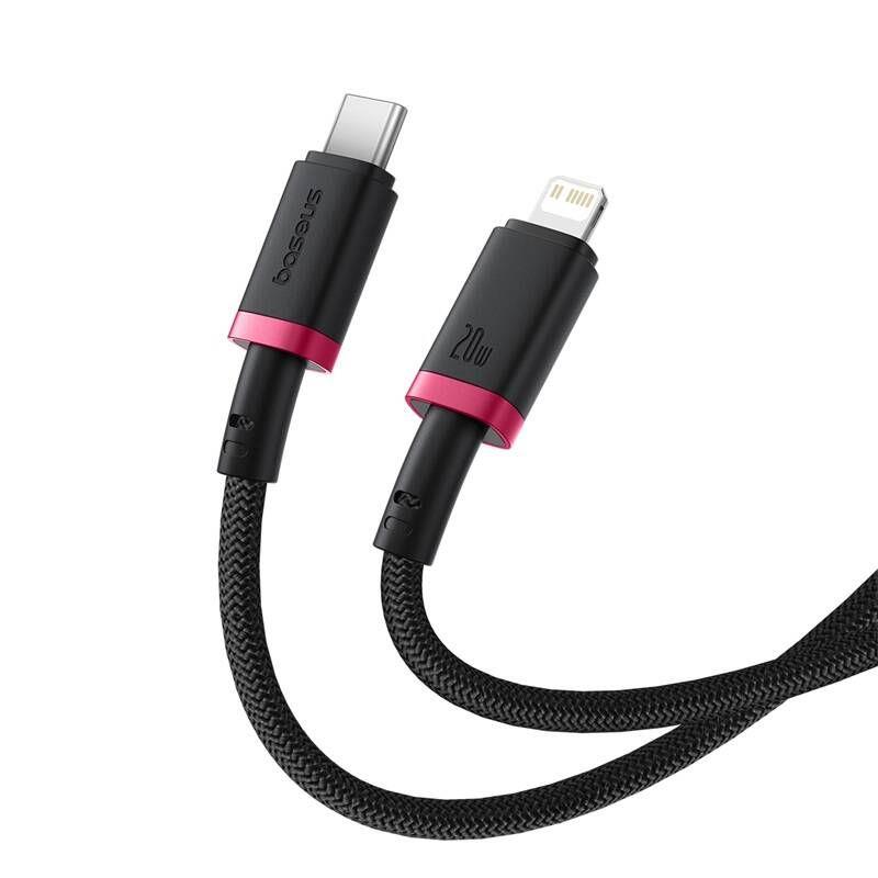 Rychlonabíjecí kabel Baseus Dura USB/Lightning 1m 20W černo červený
