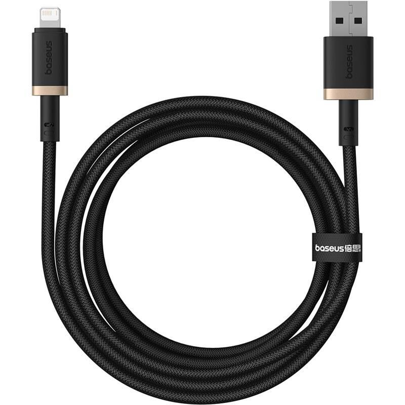 Rychlonabíjecí kabel Baseus Dura USB/Lightning 2m 2.4A černo zlatý