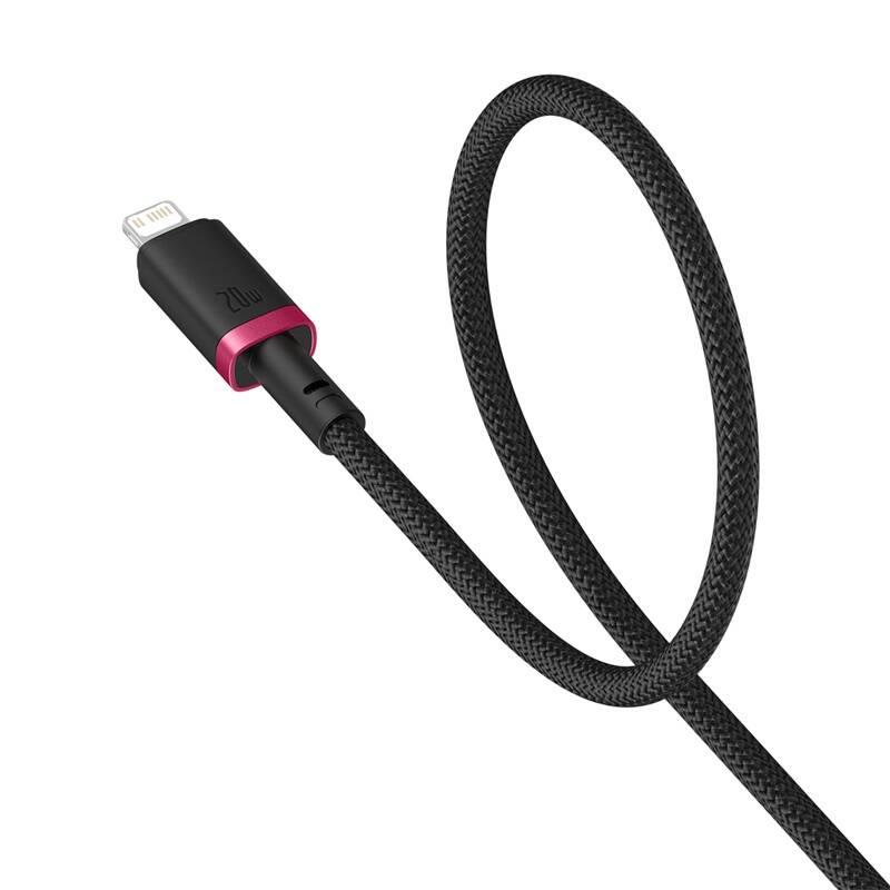 Rychlonabíjecí kabel Baseus Dura USB/Lightning 2m 20W černo červený
