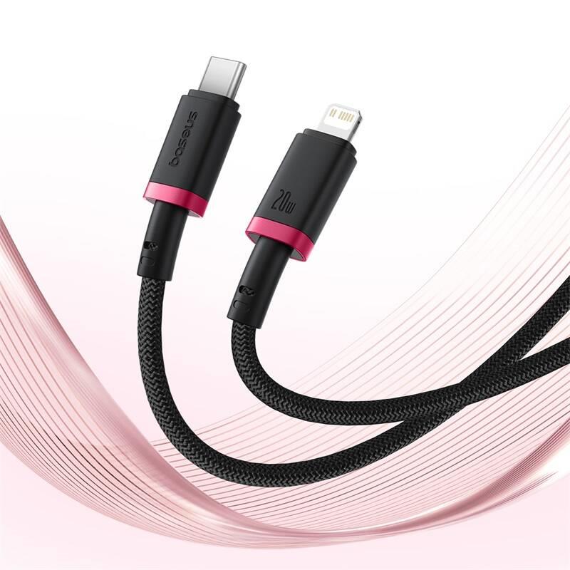 Rychlonabíjecí kabel Baseus Dura USB/Lightning 2m 20W černo červený