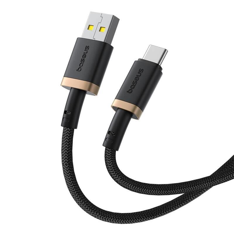 Rychlonabíjecí kabel Baseus Dura USB/USB-C 2m 60W černo zlatý