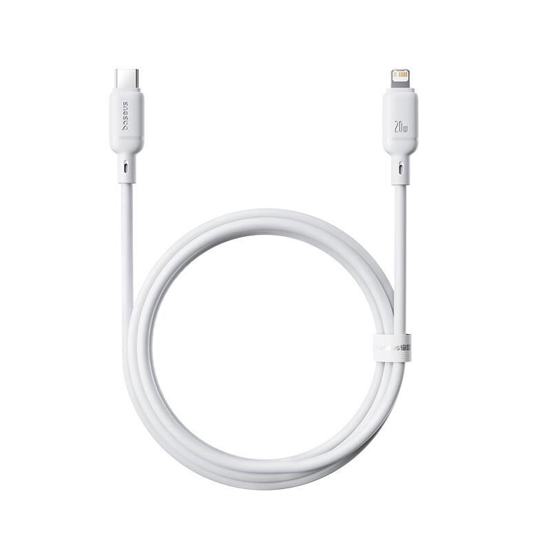Rychlonabíjecí kabel Baseus Silky USB-C/Lightning 1m 20W bílý