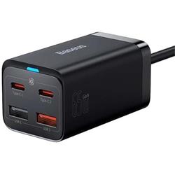 Rychlonabíječka do sítě Baseus GaN3 Pro, 2x USB-C, 2x USB 65W černá