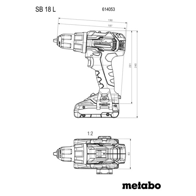 Sada akumulátorových príklepových vŕtačiek SB 18 L METABO (614053900)
