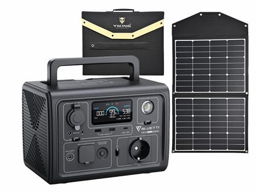 Sada batériového generátora BLUETTI EB3A a solárneho panelu Viking L90