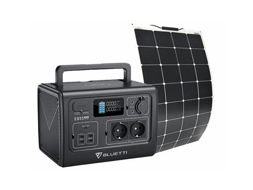 Sada batériového generátora BLUETTI EB55 a solárneho panelu Viking LE120