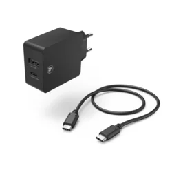 Sada Hama: rýchla nabíjačka USB-C PD/QC, USB-A, 30 W + kábel USB-C 1 m