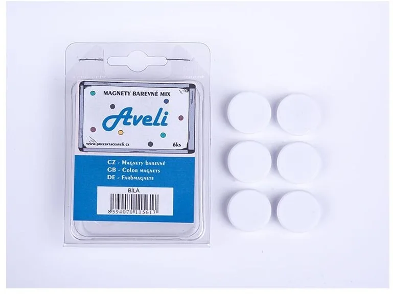 Sada magnetov Aveli, 6 ks, biela