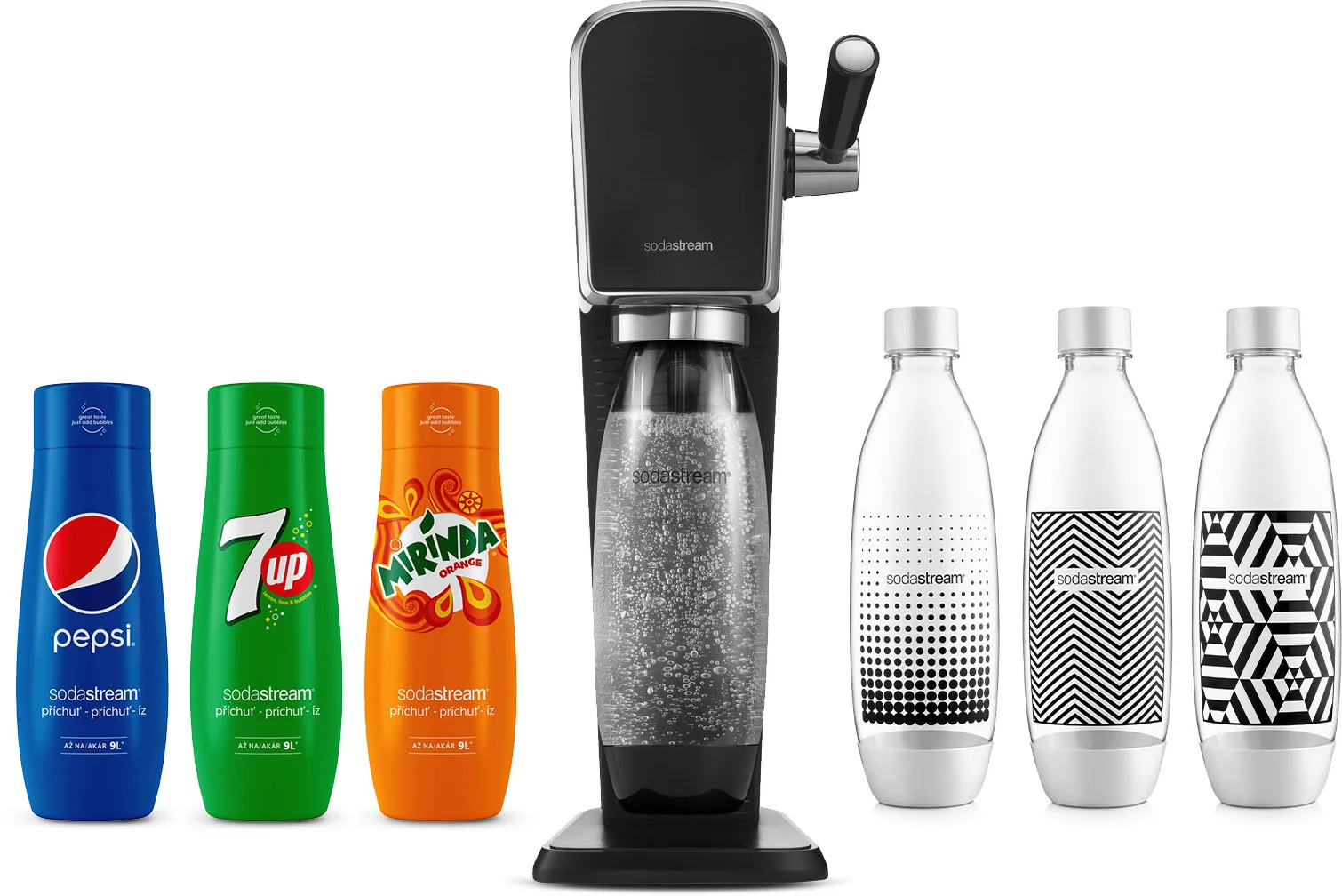 Sada výrobníkov perlivej vody SodaStream ART Black PEPSI Pack