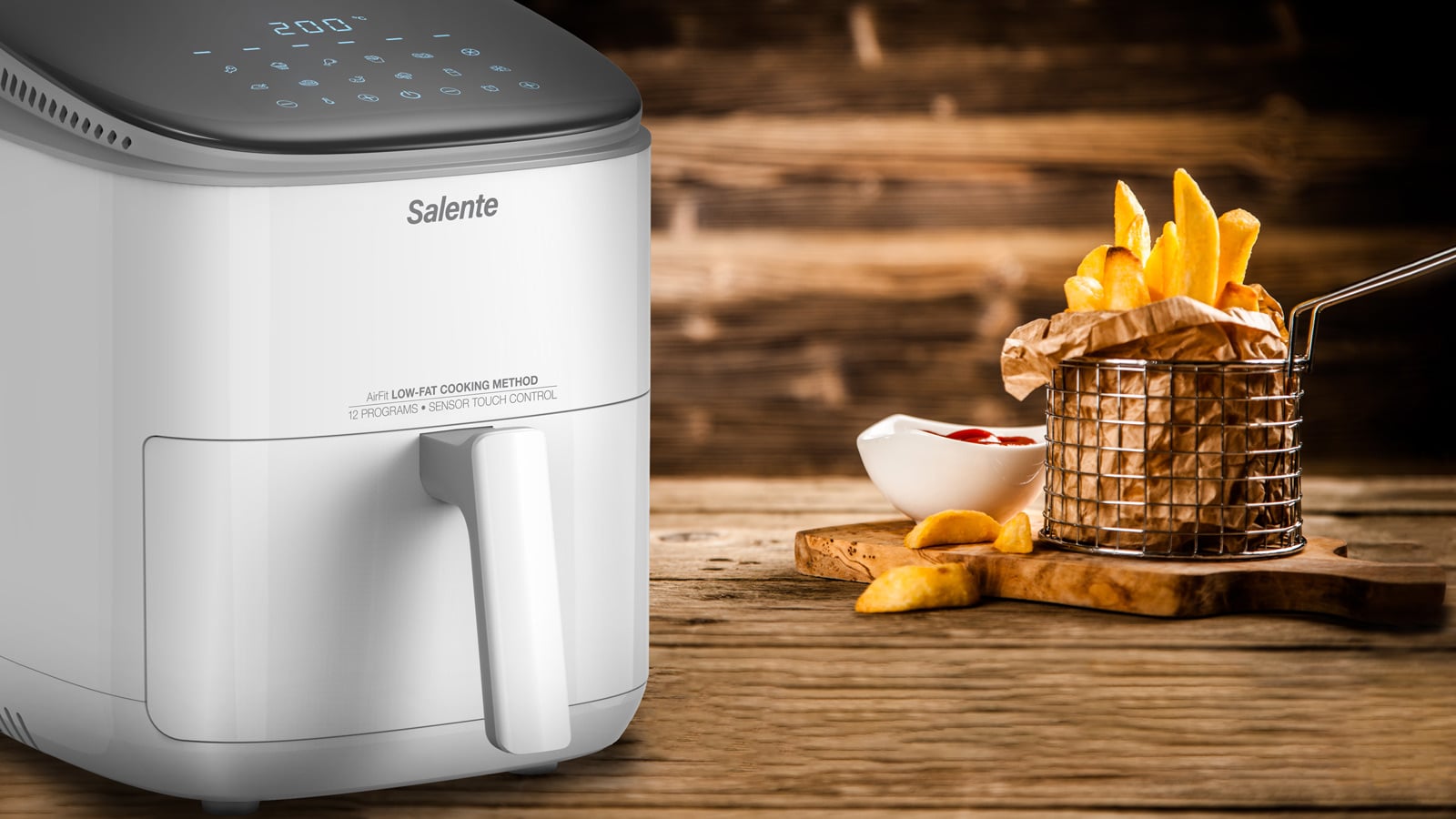 Salente AirFit, horkovzdušná fritéza 4v1, bílá