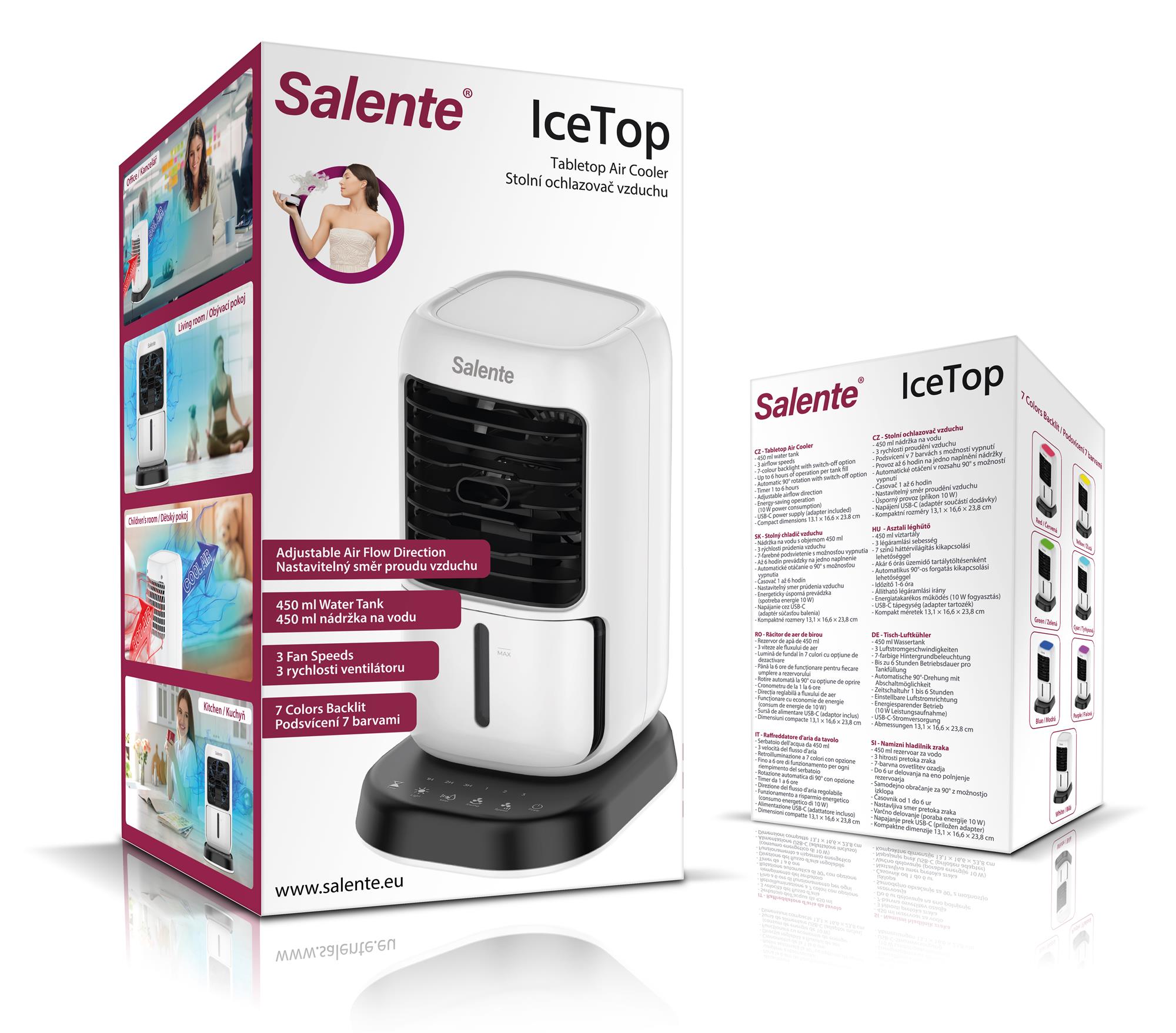 Salente IceTop, ochlazovač/ventilátor/zvlhčovač, bílý