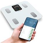 Salente MaxFit, inteligentná osobná diagnostická fitness váha, Bluetooth, biela
