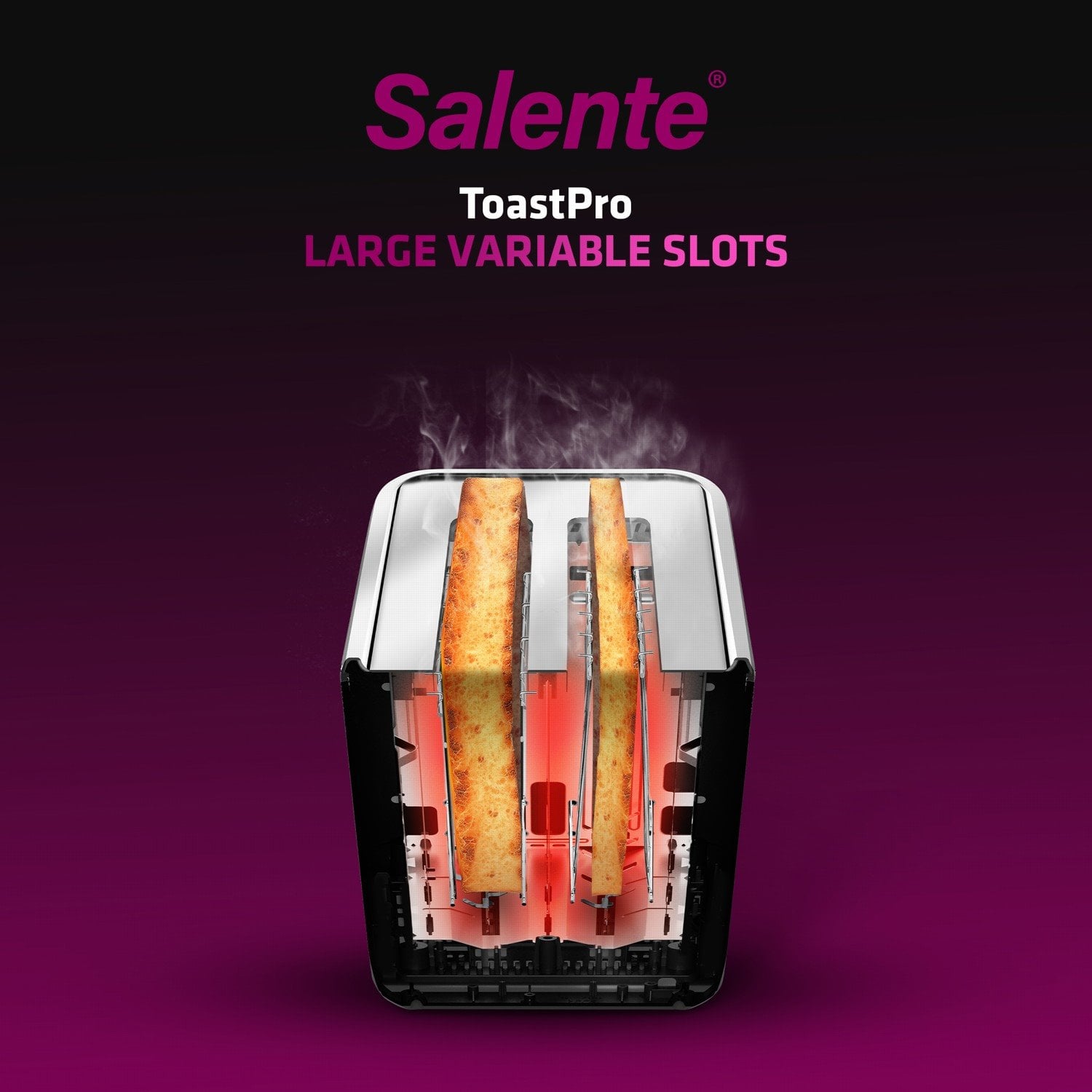 Salente ToastPro, hriankovač, nerezová oceľ, čierny