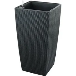Samozavlažovací kvetináč G21 Linea ratan veľký čierny 76 cm