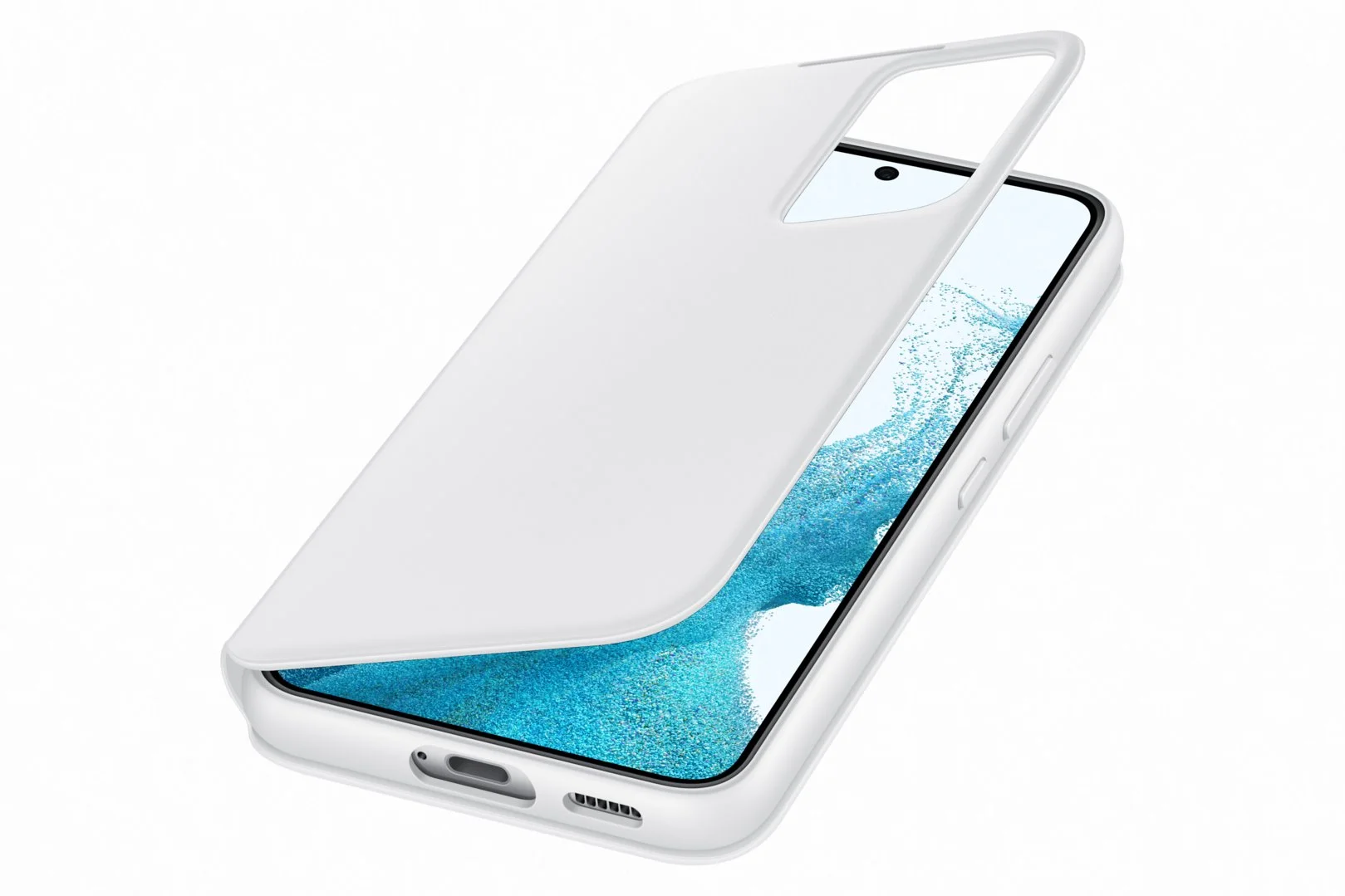 Samsung Clear View flipové puzdro EF-ZS901C pre Galaxy S22 biele