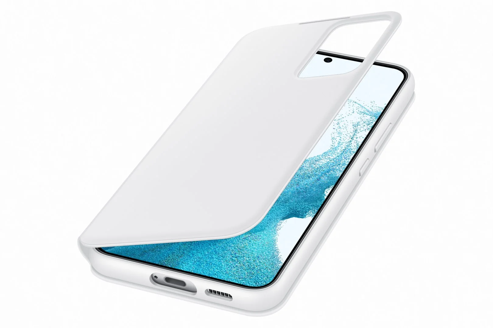 Samsung Clear View flipové puzdro EF-ZS906C pre Galaxy S22 biele