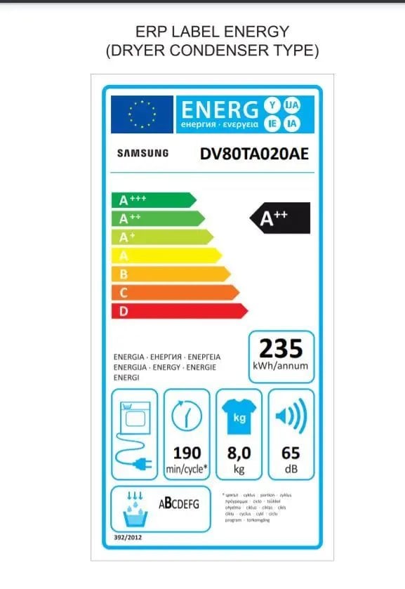 Samsung DV80TA020AE/LE