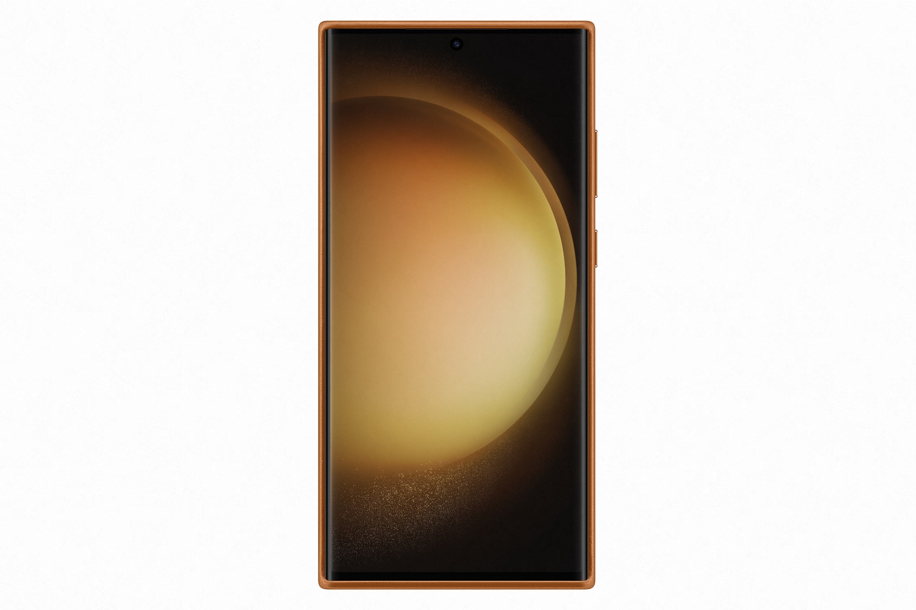 Samsung Kožený zadný kryt pre Samsung Galaxy S23 Ultra Camel