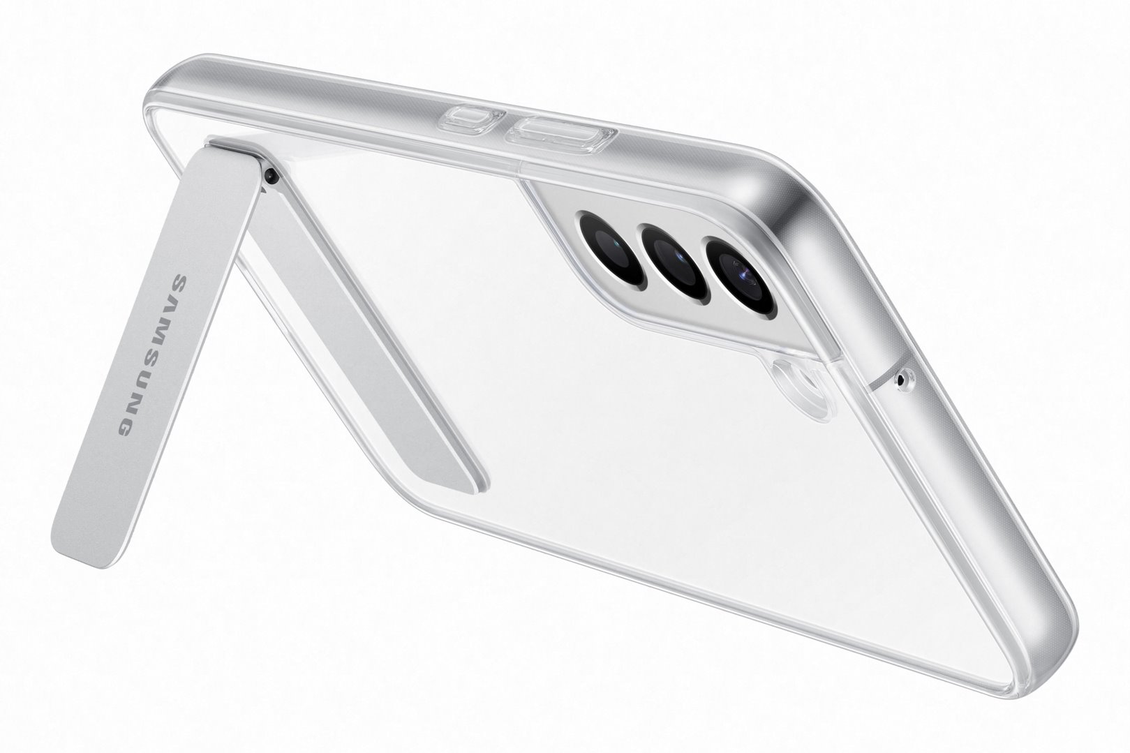 Samsung priehľadný zadný kryt so stojanom EF-JS906C pre Galaxy S22 transparentný