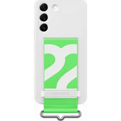Samsung Silikonový kryt s poutkem pro Samsung Galaxy S22 bílý