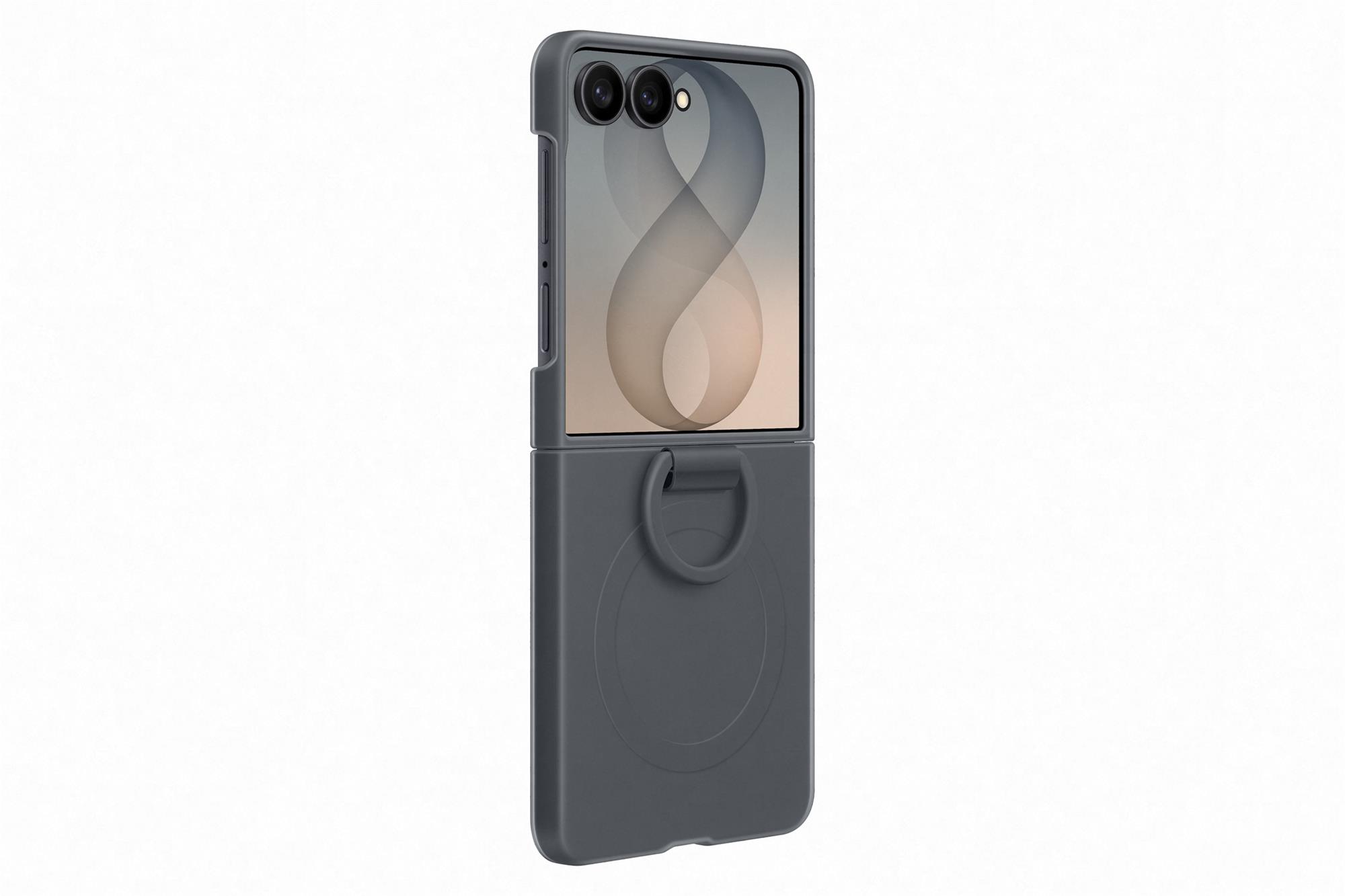 Samsung Silikonový magnetický kryt s držákem na prst pro Galaxy Z Flip8 grafitový