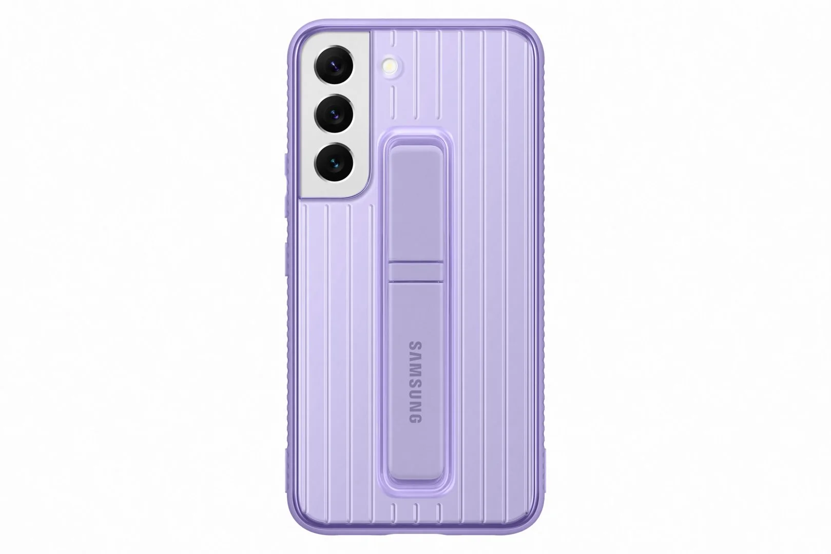 Samsung tvrzený ochranný zadní kryt se stojánkem EF-RS901C pro Galaxy S22 fialový