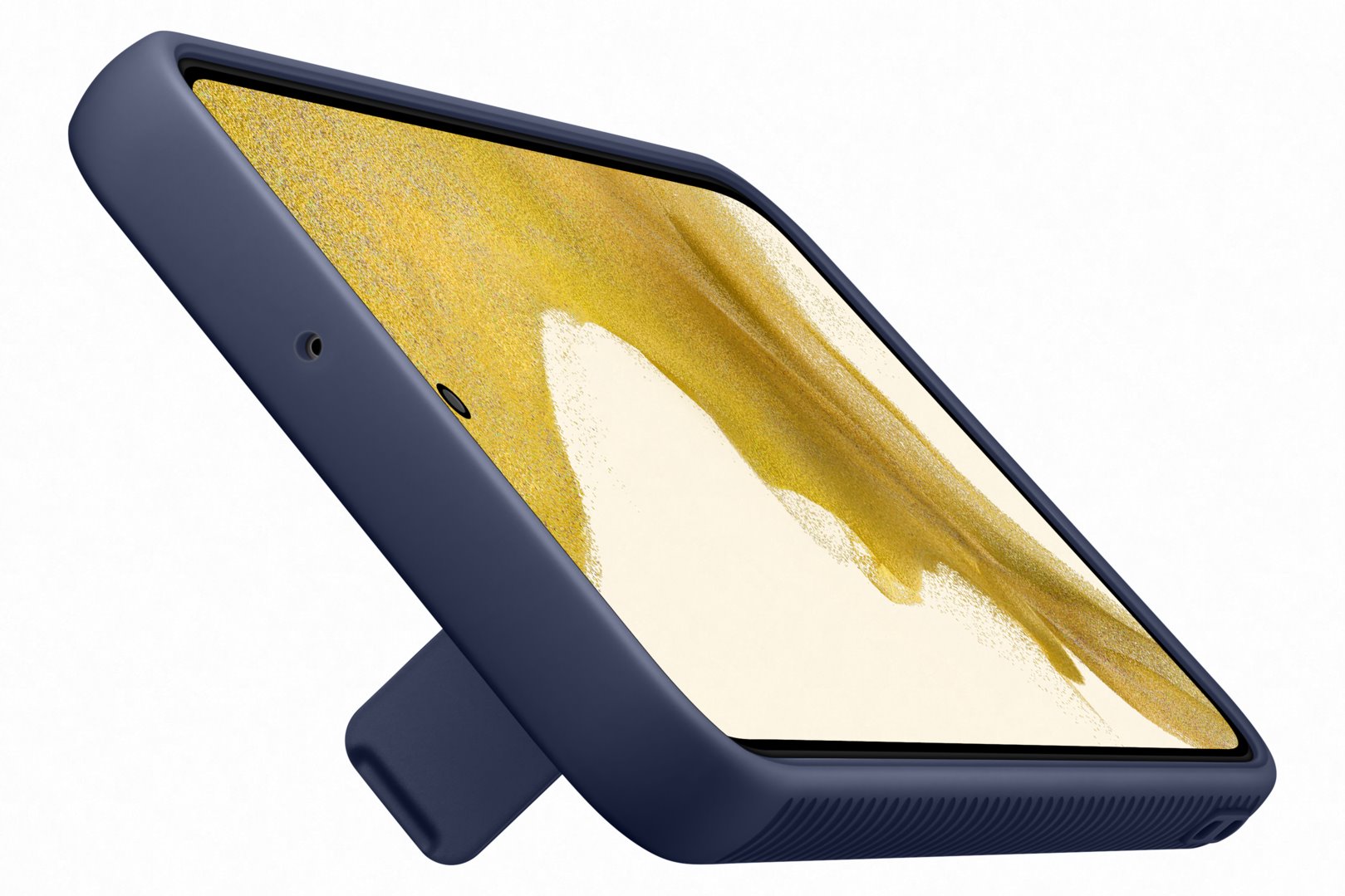 Samsung tvrzený ochranný zadní kryt se stojánkem EF-RS901C pro Galaxy S22 modrý