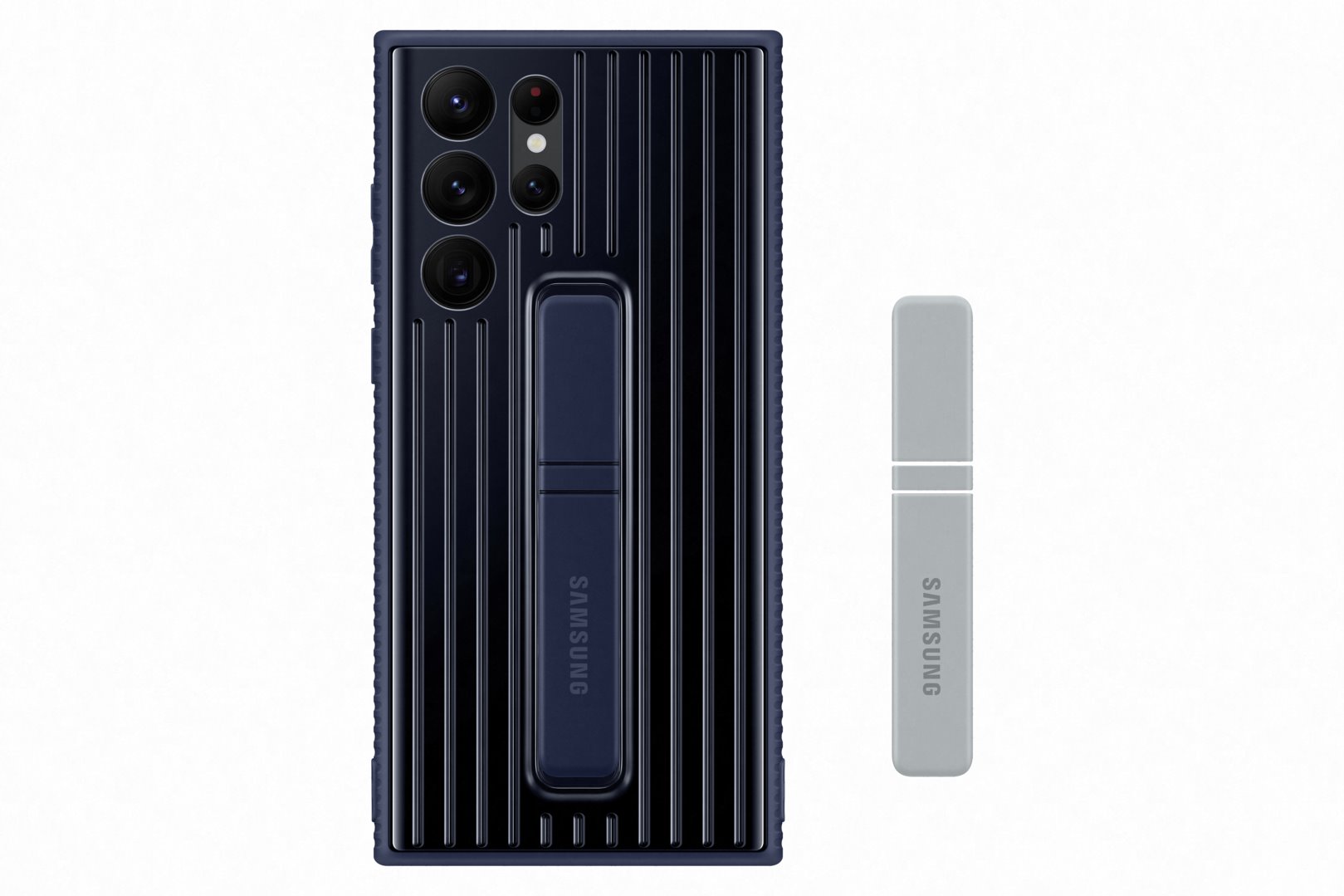 Samsung tvrzený ochranný zadní kryt se stojánkem EF-RS908C pro Galaxy S22 Ultra modrý