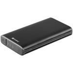 Sandberg Solar 4-Panel Powerbank 25000 mAh, solárna nabíjačka, čierna