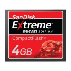 SanDisk CompactFlash EXTREME DUCATI 8GB, rychlost 45MB/s + Rescue