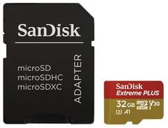 SanDisk Extreme Plus microSDHC 32GB 100MB/s Class 10 UHS-I V30 + adaptér SDSQXBG-032G-GN6MA