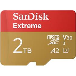 SanDisk microSDXC 2TB Extreme + Rescue PRO Deluxe + SD adaptér