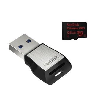 SanDisk microSDXC Extreme Pro 128GB 275MB/s Class10 U3 UHS-II + čtečka (SDSQXPJ-128G-GN6M3)