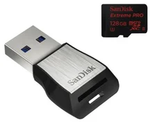SanDisk microSDXC Extreme Pro 128GB 275MB/s Class10 U3 UHS-II + čtečka (SDSQXPJ-128G-GN6M3)