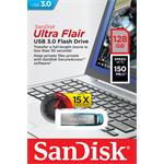 SanDisk Ultra Flair USB 3.0 128 GB modrá