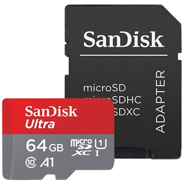 SanDisk Ultra microSDHC 64GB 140 MB/s UHS-I U1 Class 10 + Adaptér