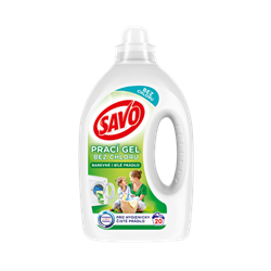 Savo Bez chloru Universal Prací gel, 20 pracích dávek, 1,5 l