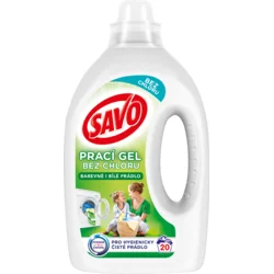 Savo Bez chloru Universal Prací gel, 20 pracích dávek, 1 l
