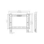 SBOX nástěnný držák na TV, fixní, pro 13"-43", nosnost 45 kg, černá (BL-3722F)