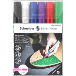 SCHNEIDER Akrylové popisovače "Paint-It 320", sada 6 barev, 4 mm