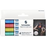 SCHNEIDER Akrylový popisovač "Paint-It 010", sada 4 rôznych metalických farieb, 0,8 mm ML1011502