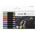 SCHNEIDER Akrylový popisovač "Paint-It 020", 8 různých kovových barev, sada, 1-2 mm ML02011502