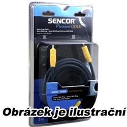 SENCOR 2x Cinch/RCA konektor - 2x Cinch/RCA konektor, pozlacený, délka 0,8 m