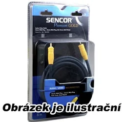 SENCOR 2x Cinch/RCA konektor - 2x Cinch/RCA konektor, pozlacený, délka 5 m