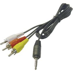 SENCOR 4-pólový Jack 3,5mm - 3xCinch pro přenosné DVD přehrávače Sencor SPV-2703 a SPV-2704