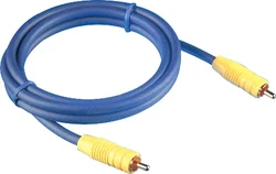 SENCOR Cinch/RCA konektor - Cinch/RCA konektor, pozlacený, modrý kabel průměr 6mm, délka 0,8 m