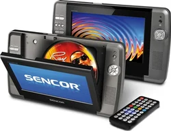 SENCOR Přenosný LCD DVD přehrávač SPV 7763DUAL, 2 x LCD 7" (18 cm),DivX, XviD, MPEG4, DVD+-R/RW, USB, SD/MMC, DO