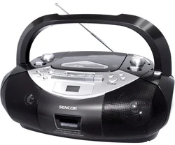 SENCOR Přenosný radiomagnetofon s CD , MP3, USB, SD SPT 250, 2 x 1,5 W