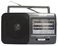 Sencor Přenosný radiopřijímač SRD 206, FM/SV/KV 1-2 čtyřpásmový přijímač, teleskopická anténa
