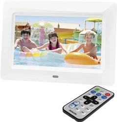 SENCOR SDF 760 W,bílý, Digitální fotorámeček, 7" 17,8cm, 800 x 480, SDHC/MMC, USB, CZ menu,